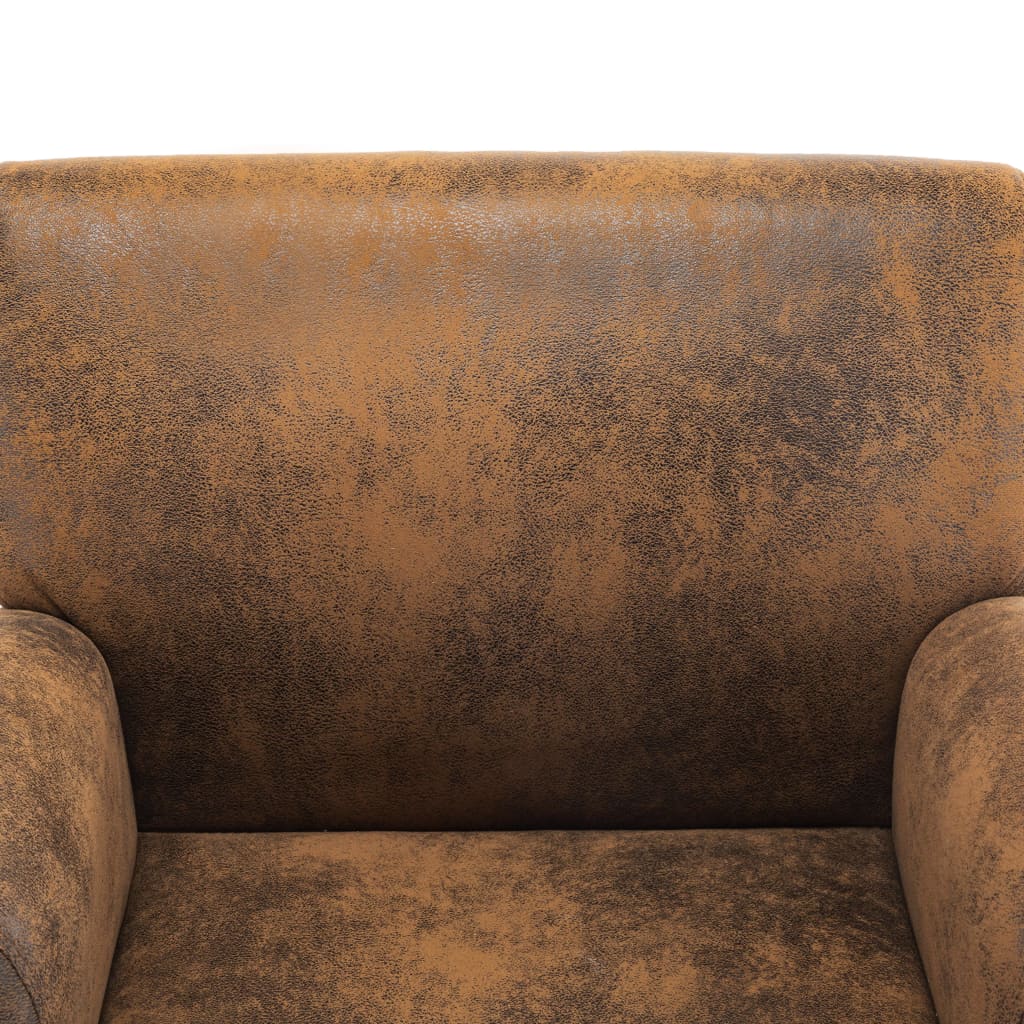 vidaXL Sofa kėdė, rudos spalvos, dirbtinė versta oda