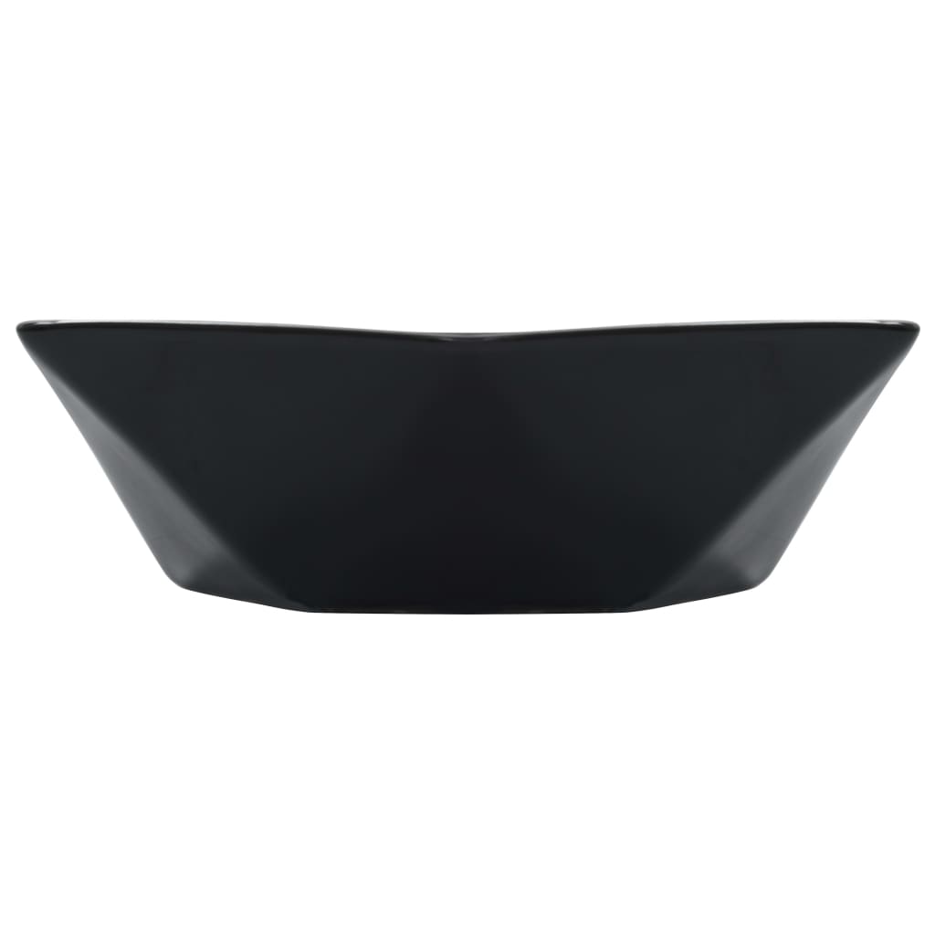 vidaXL Praustuvas, juodos sp., 41x36,5x12cm, keramika
