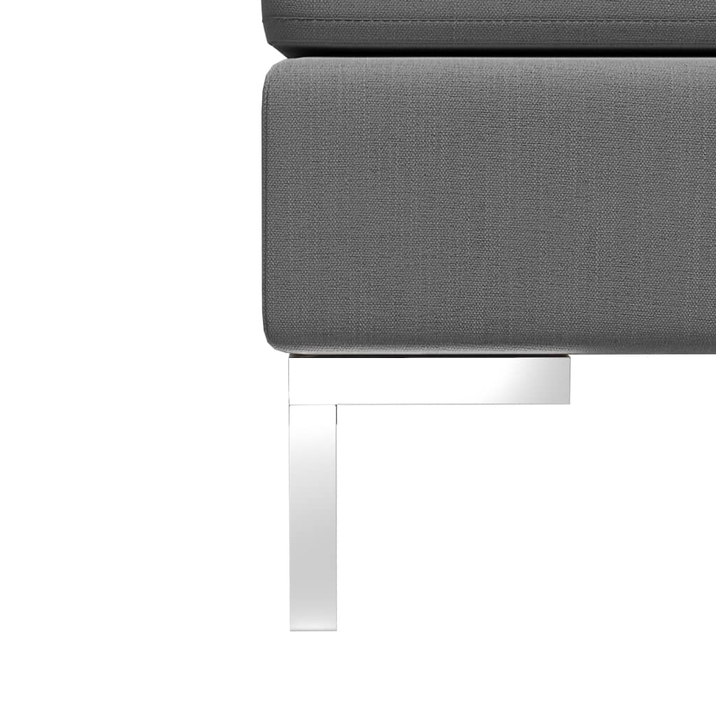 vidaXL Modulinė pakoja su pagalvėle, tamsiai pilkos spalvos, audinys