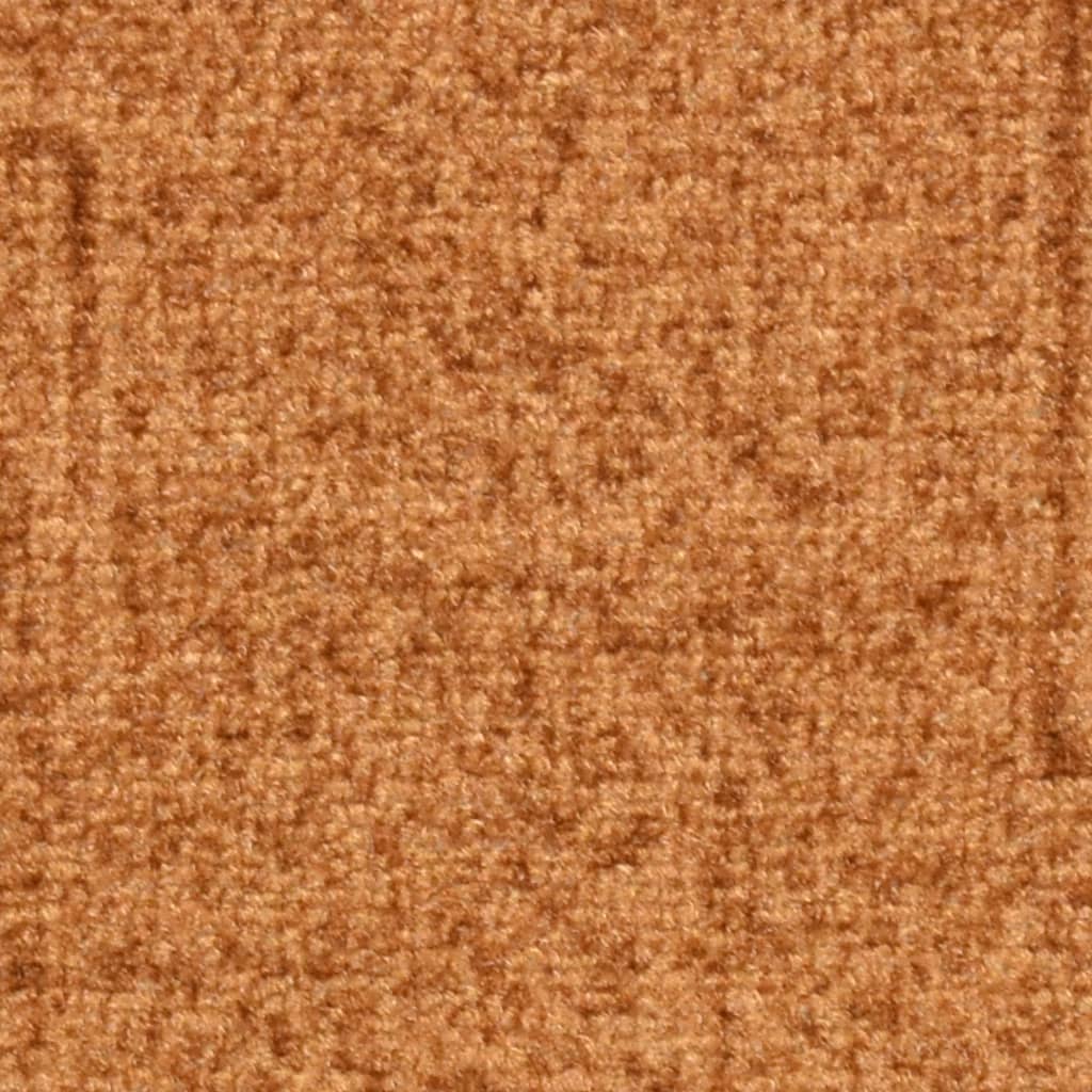 vidaXL Lipnūs laiptų kilimėliai, 15vnt., smėlio spalvos, 65x21x4cm