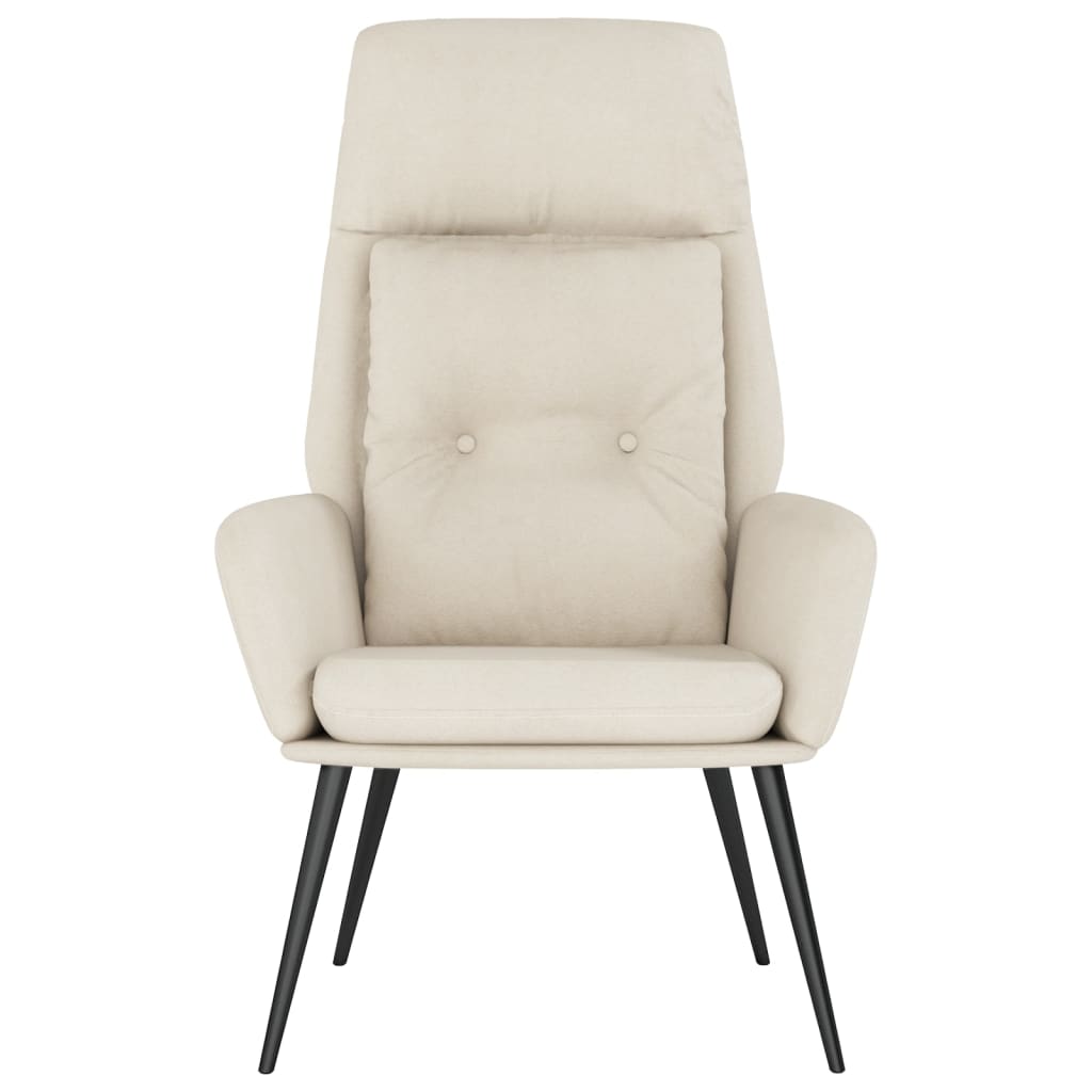 vidaXL Poilsio kėdė, kreminės spalvos, dirbtinė versta oda