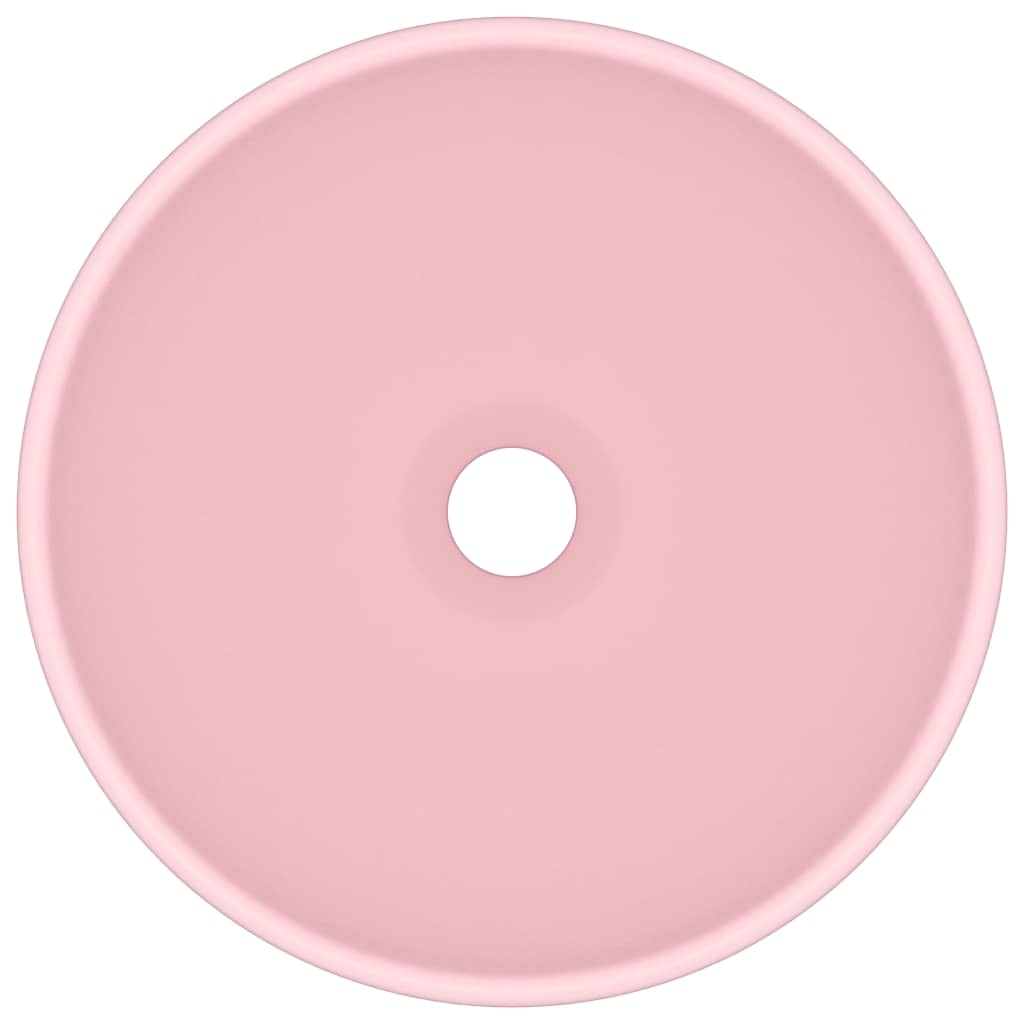 vidaXL Prabangus praustuvas, matinis rožinis, 32,5x14cm, keramika