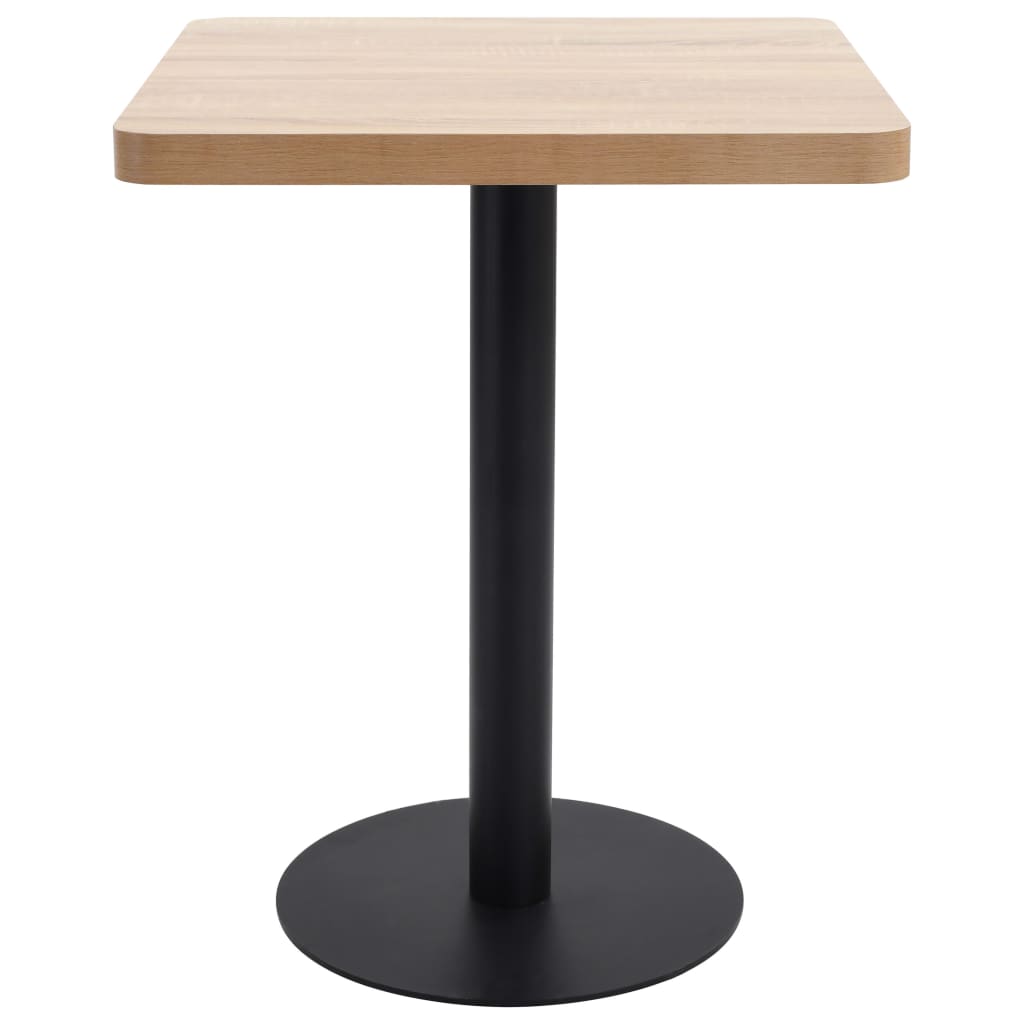 vidaXL Bistro staliukas, šviesiai rudos spalvos, 60x60cm, MDF