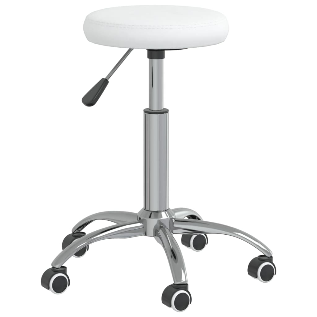 vidaXL Valgomojo kėdė, baltos spalvos, dirbtinė oda (333151)