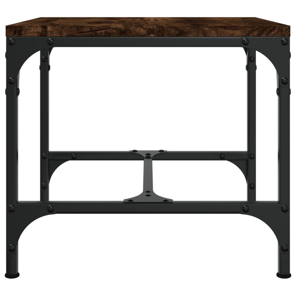 vidaXL Šoninis staliukas, dūminio ąžuolo, 40x40x35cm, mediena