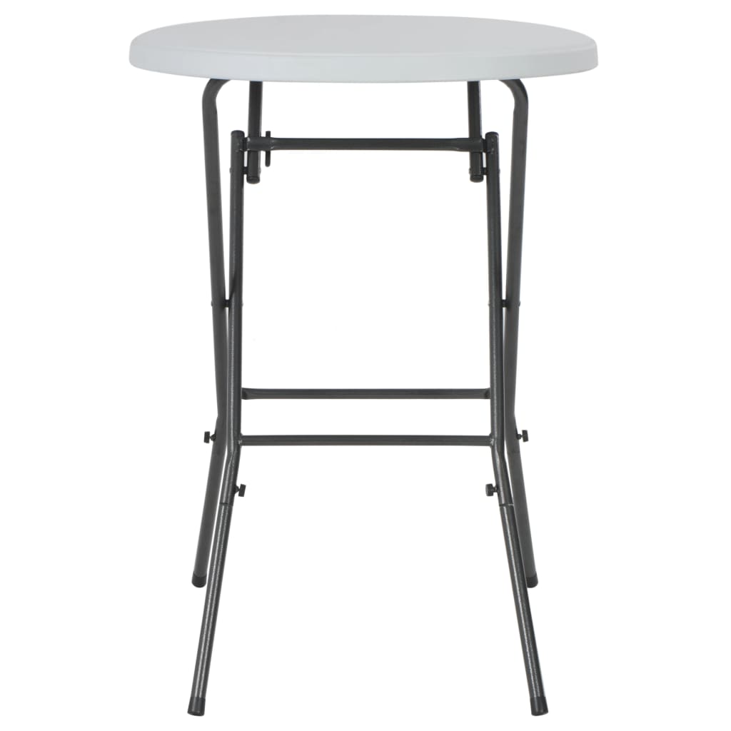 vidaXL Sulankstomas baro stalas, baltas, 80x110cm, HDPE