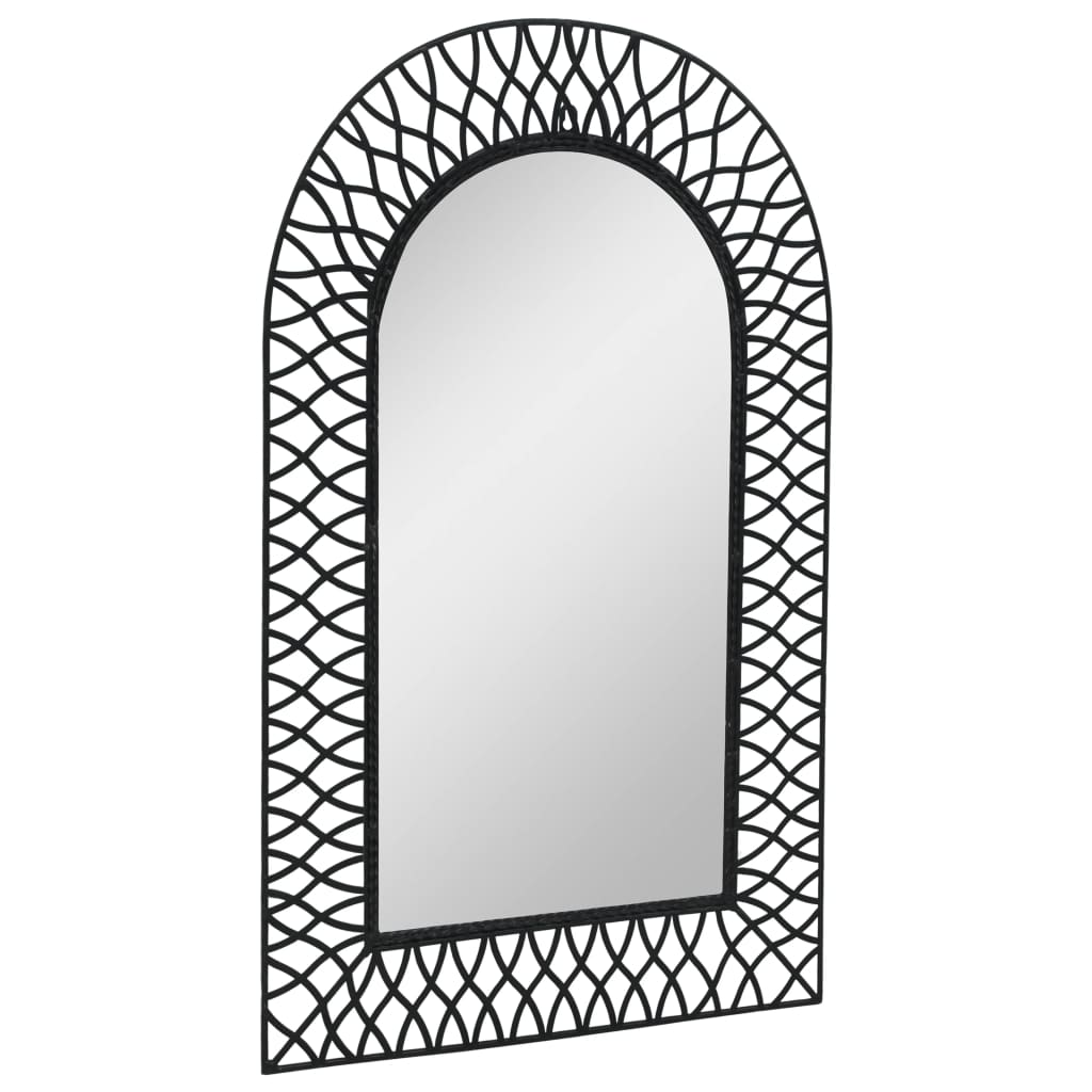 vidaXL Sieninis veidrodis, juodos spalvos, 50x80cm, arkinis