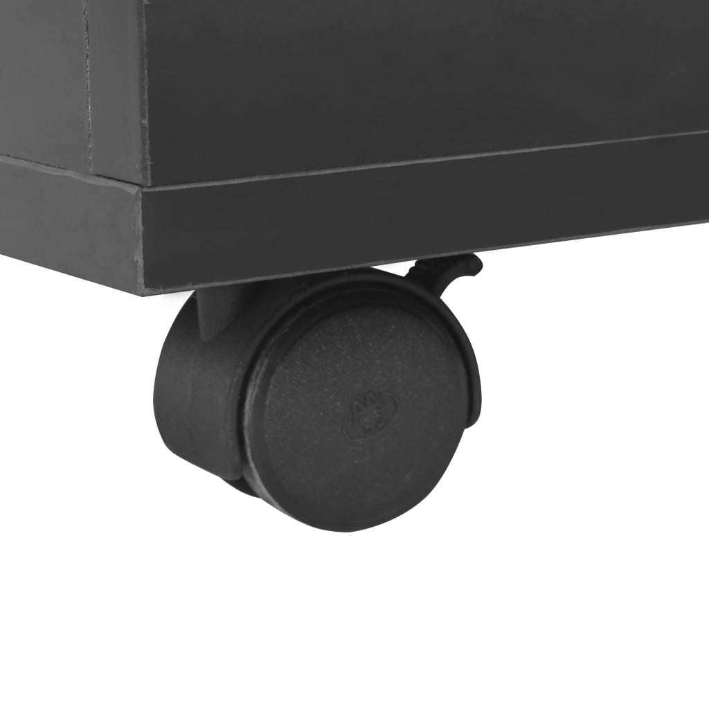 vidaXL Kavos staliukas, juodos spalvos, 100x100x35cm, labai blizgus