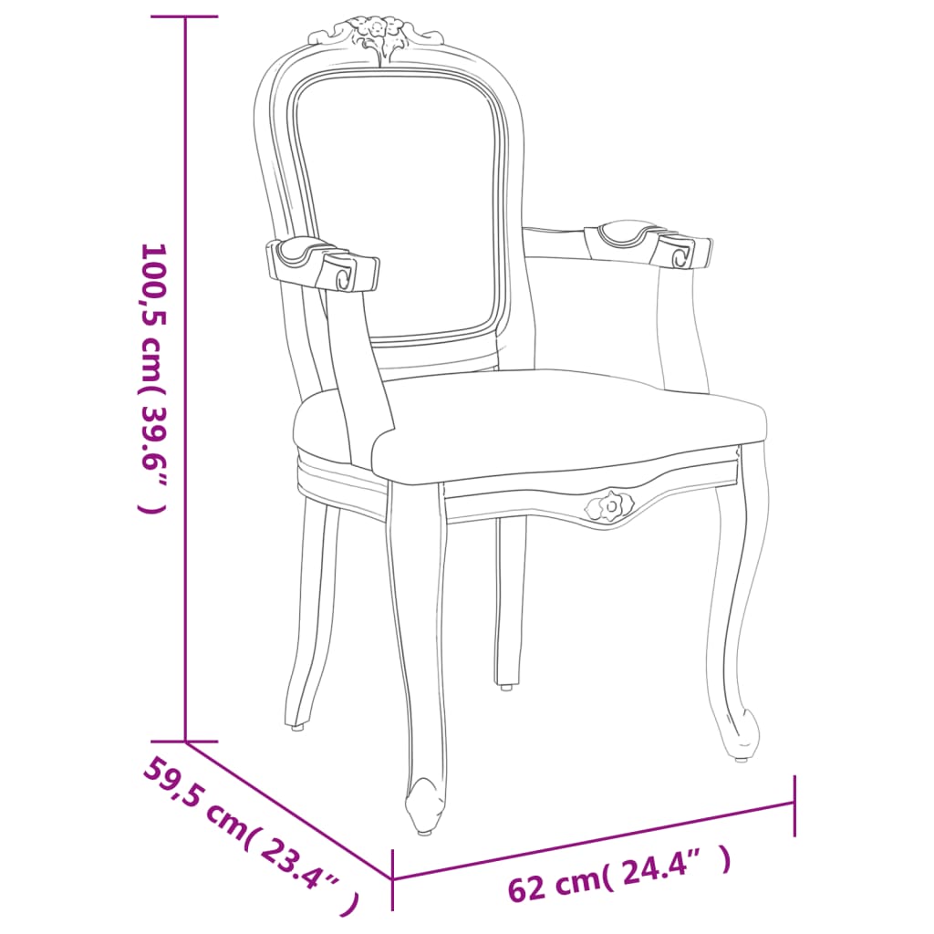 vidaXL Valgomojo kėdė, mėlynos spalvos, 62x59,5x100,5cm, aksomas