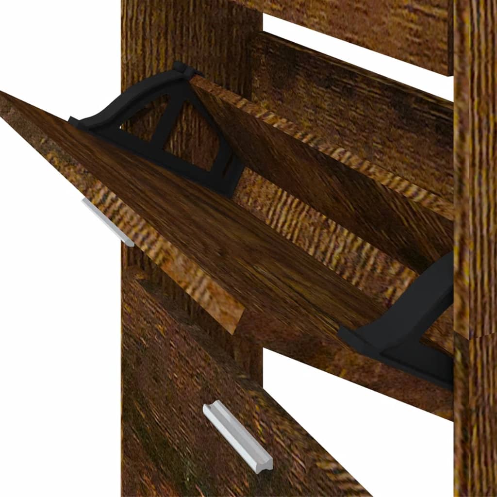 vidaXL Spintelė batams, dūminio ąžuolo, 59x17x169cm, apdirbta mediena