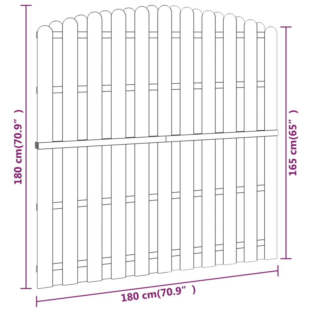 vidaXL Tvoros plokštė, pušies med., 180x(165-180)cm
