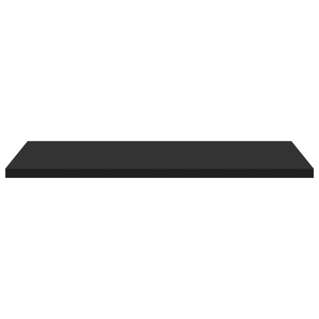 vidaXL Knygų lentynos plokštės, 4vnt., juodos, 40x50x1,5cm, MDP