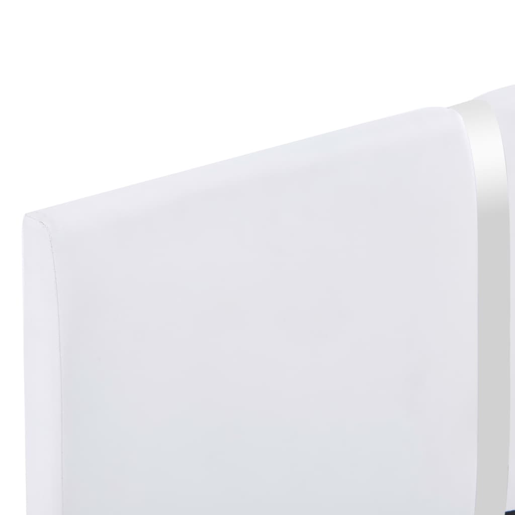 vidaXL Lovos rėmas, baltas, 140x200 cm, dirbtinė oda
