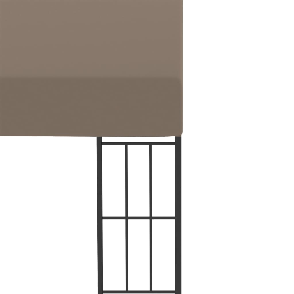 vidaXL Prie sienos montuojama pavėsinė, taupe spalvos, 4x3m, audinys