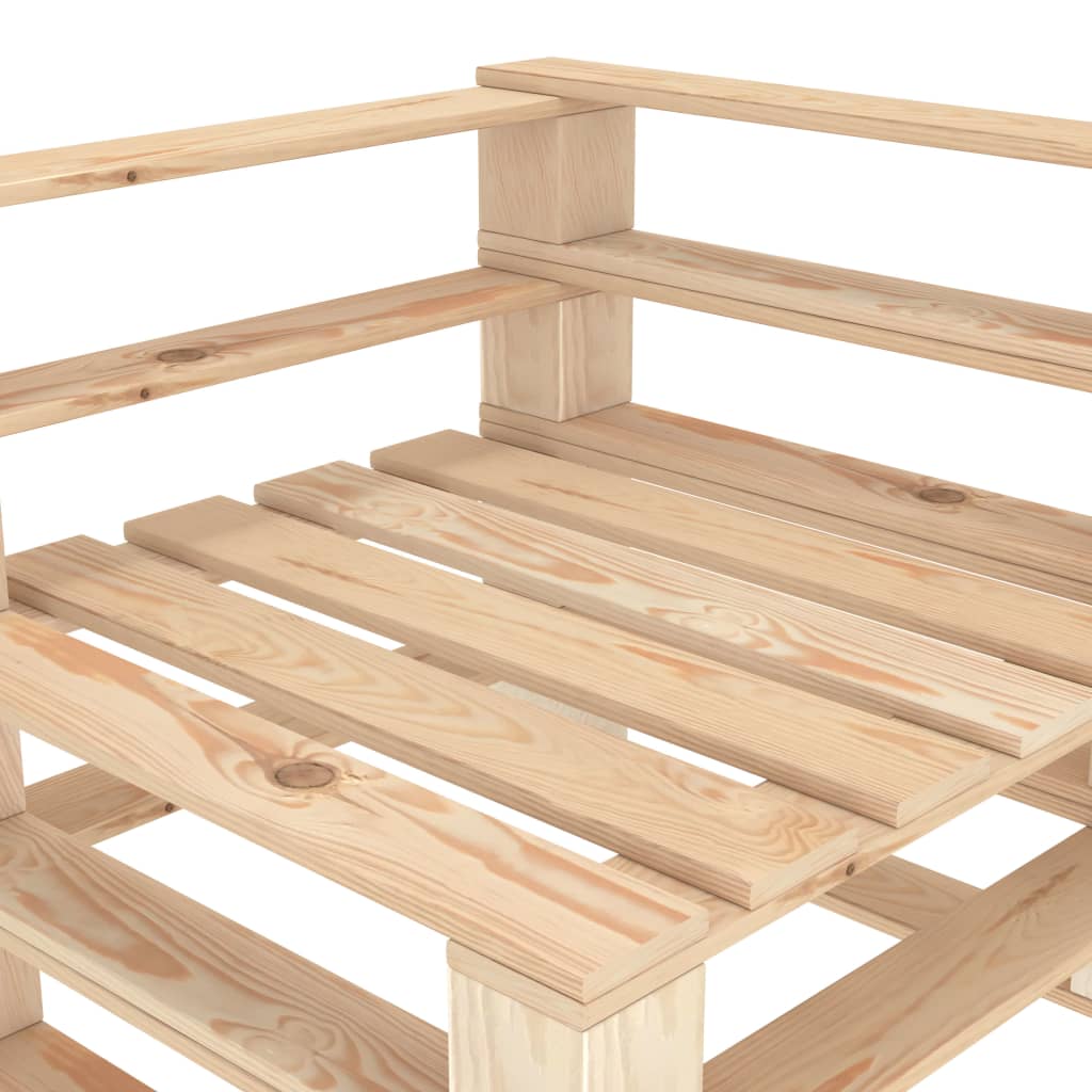 vidaXL Keturvietė sodo sofa iš palečių, mediena (2x49328+2x49329)