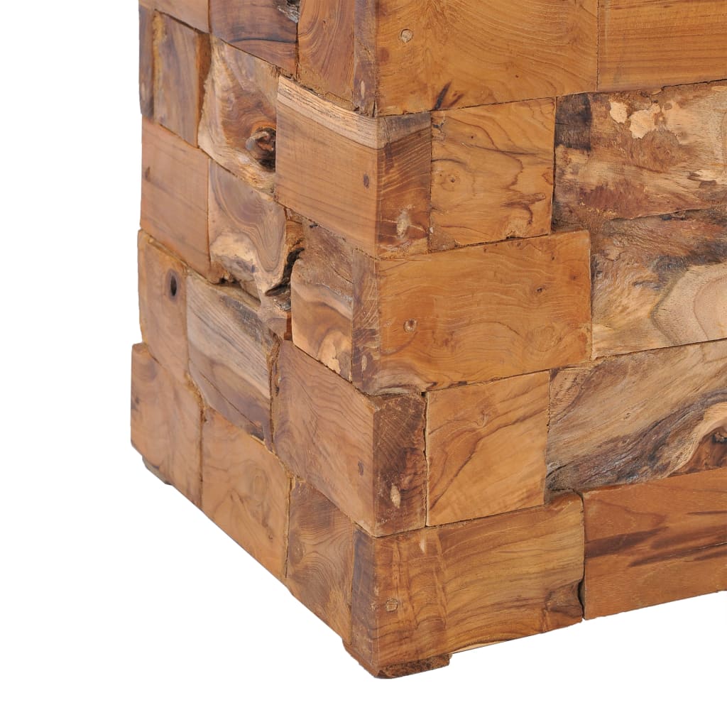 vidaXL Taburetė-daiktadėžė, tikmedžio medienos masyvas
