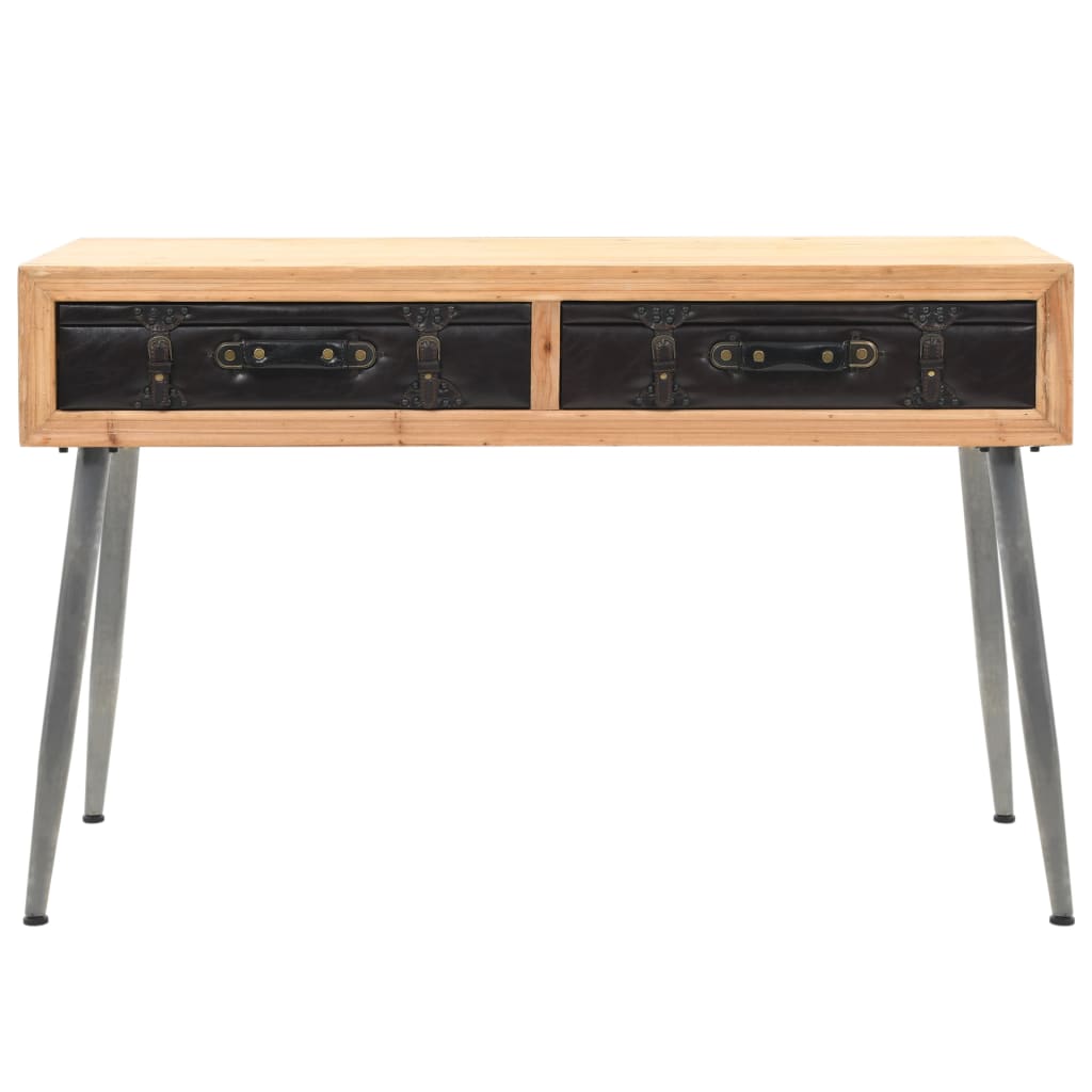 vidaXL Konsolinis staliukas, 115x41x75,5cm, eglės medienos masyvas