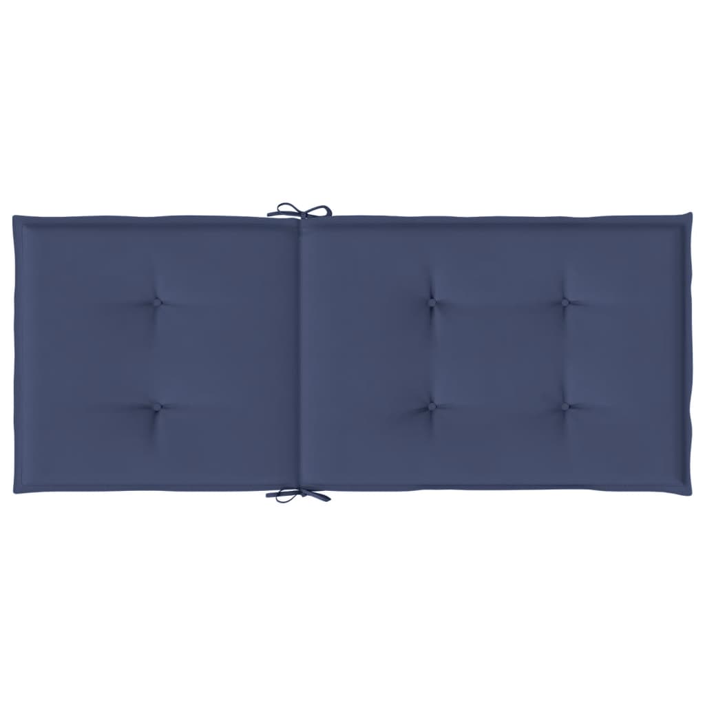 vidaXL Kėdės pagalvėlės, 4vnt., tamsiai mėlynos, audinys