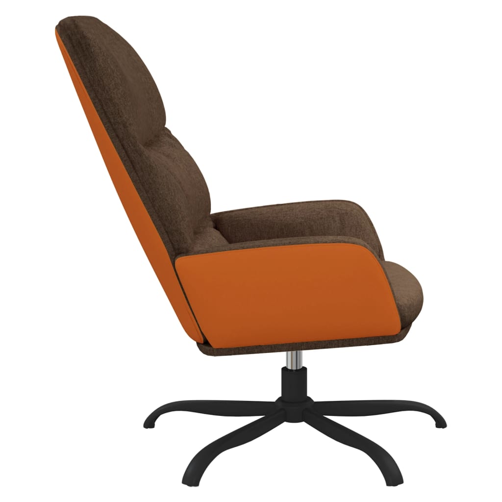 vidaXL Poilsio kėdė, rudos spalvos, audinys