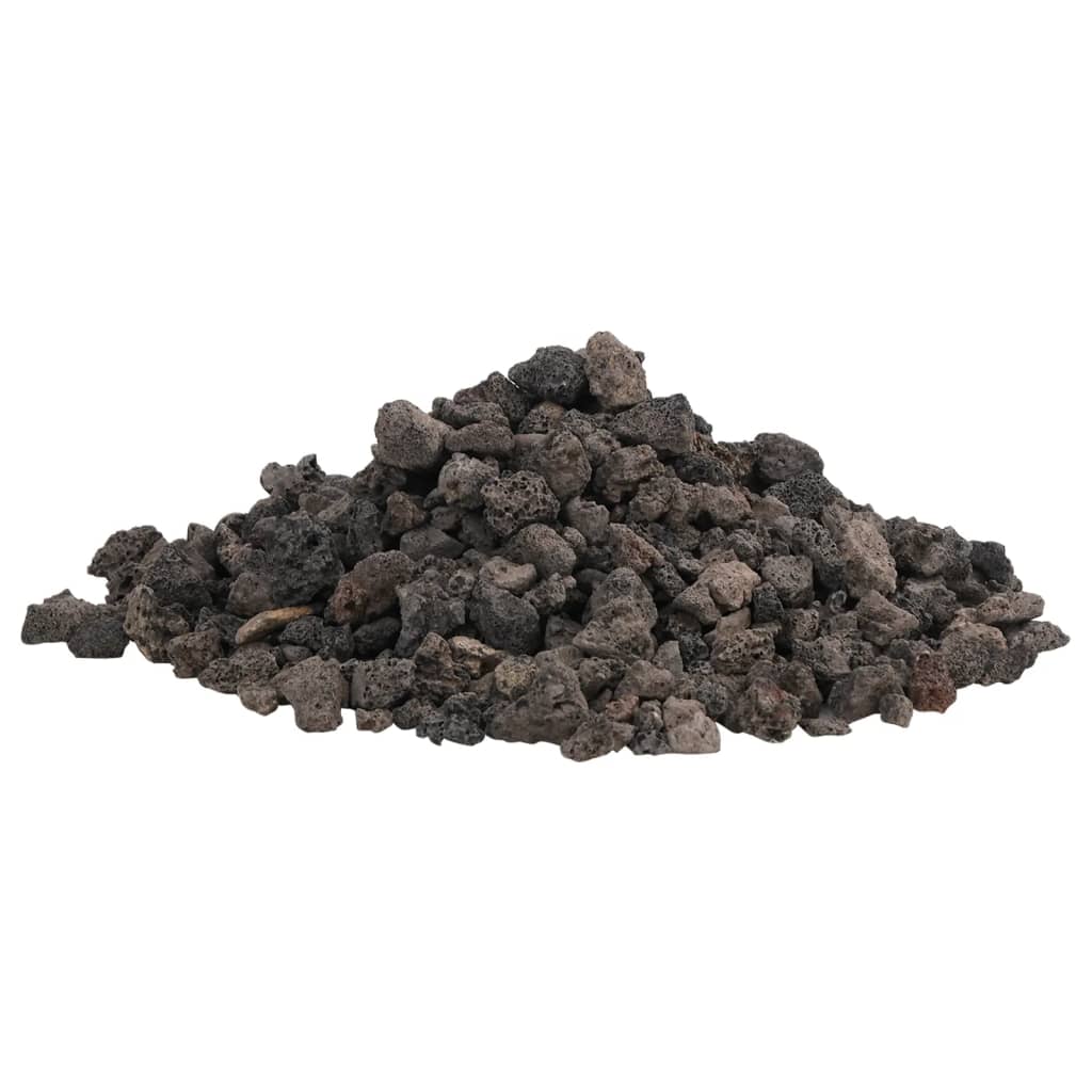 vidaXL Vulkaninės uolienos, juodos spalvos, 10kg, 1–2cm