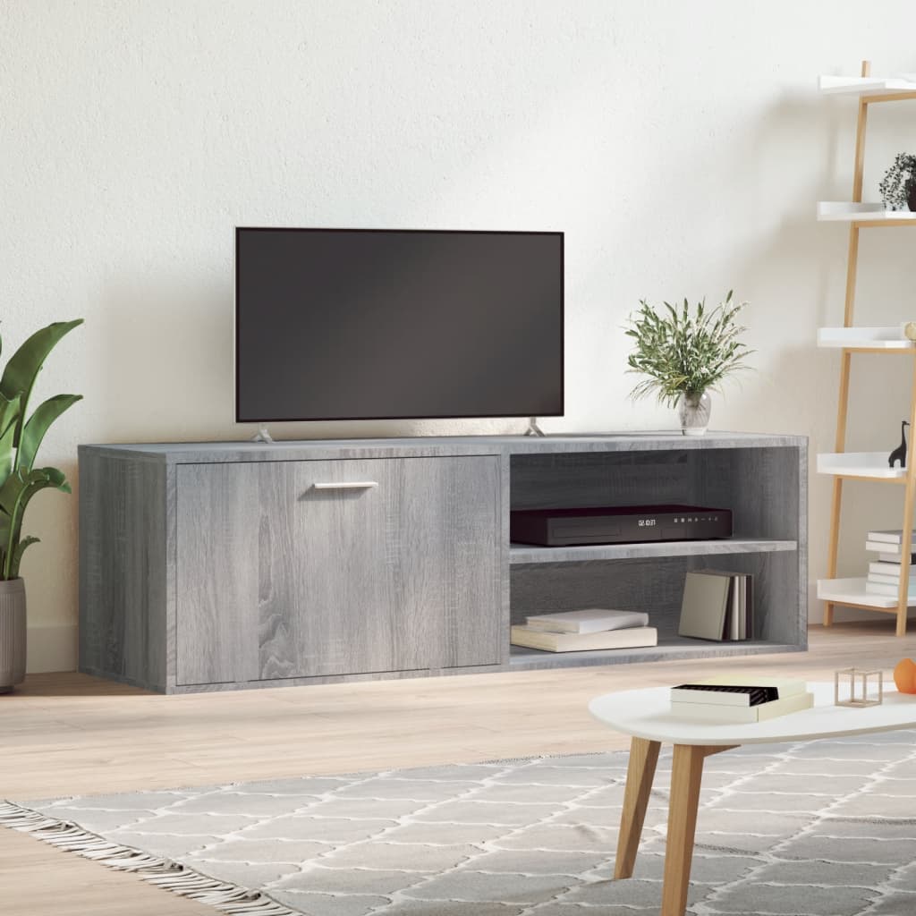 vidaXL TV spintelė, pilka ąžuolo, 120x34x37cm, apdirbta mediena