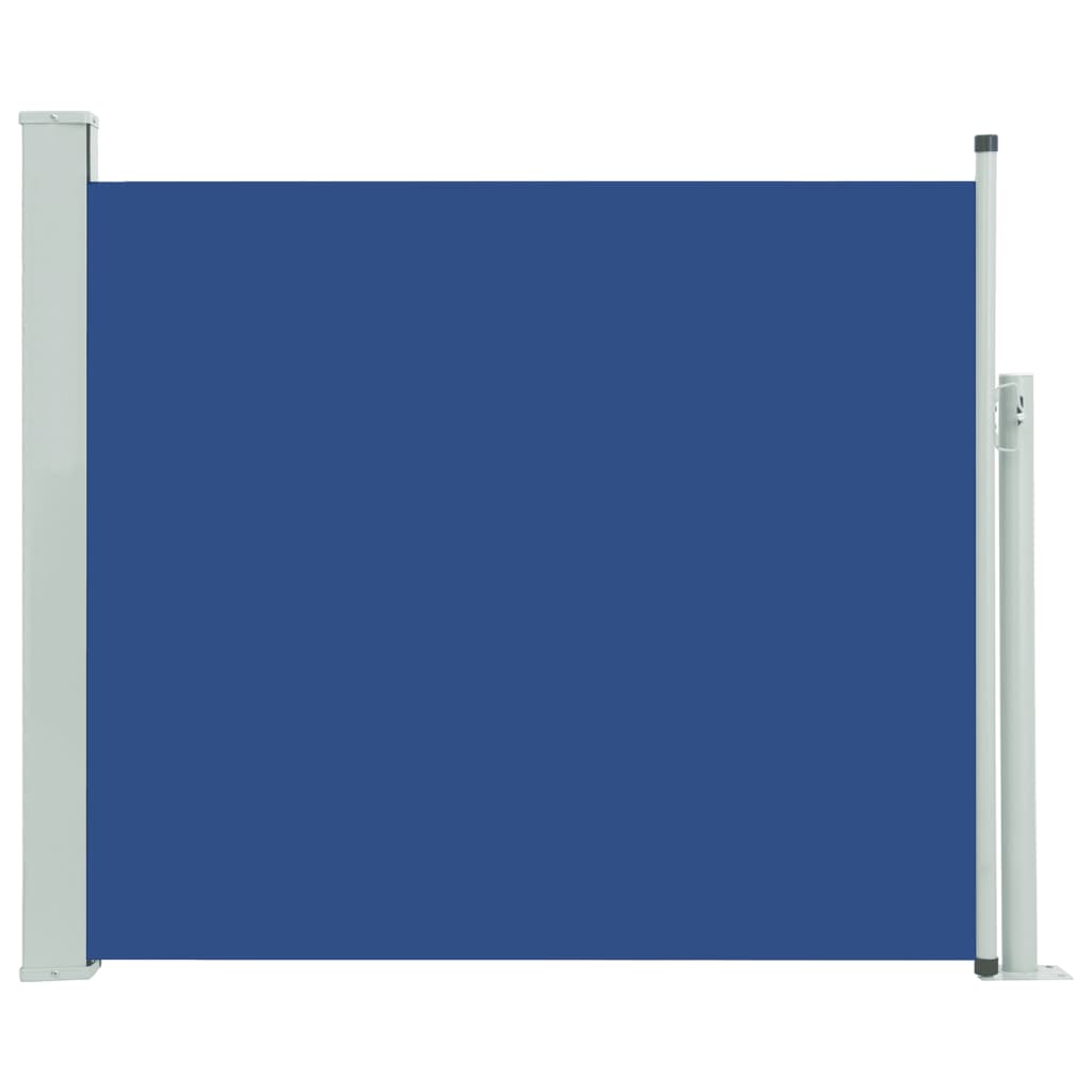 vidaXL Ištraukiama šoninė kiemo pertvara, mėlynos spalvos, 100x300cm