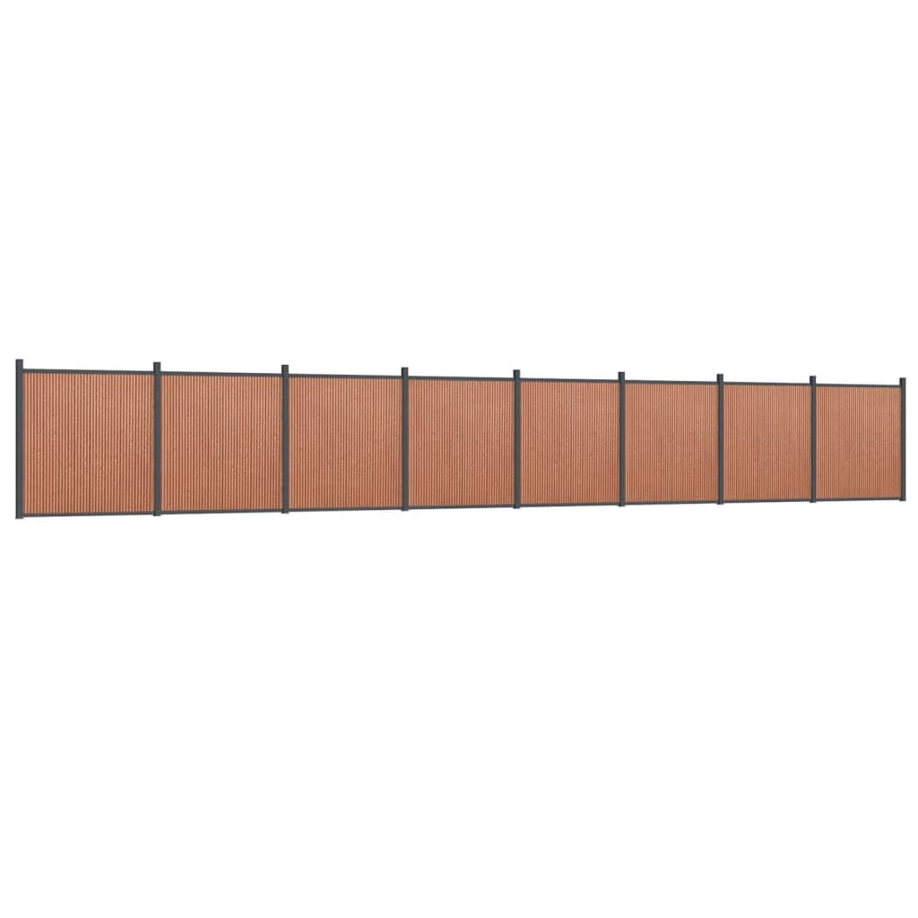 vidaXL Tvoros segmentas, rudos spalvos, 1391x186cm, WPC