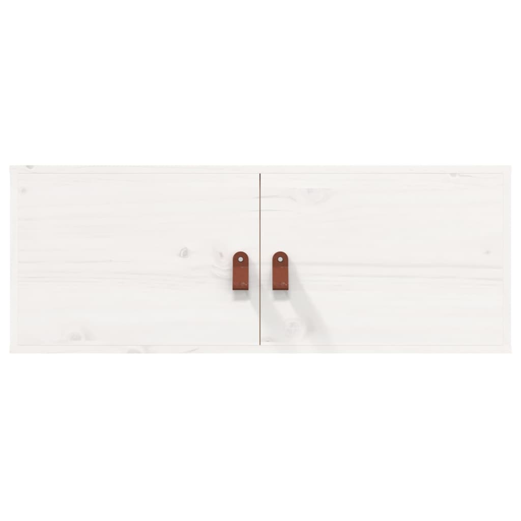 vidaXL Sieninė spintelė, balta, 80x30x30cm, pušies medienos masyvas