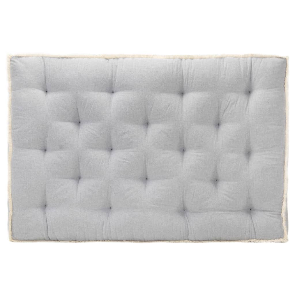 vidaXL Pagalvė sofai iš palečių, pilkos spalvos, 120x80x10cm