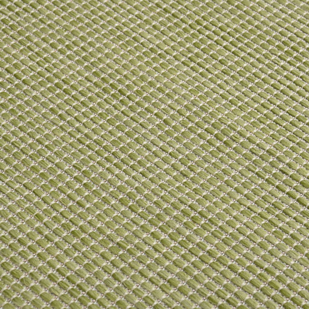 vidaXL Lauko kilimėlis, žalios spalvos, 160x230cm, plokščio pynimo