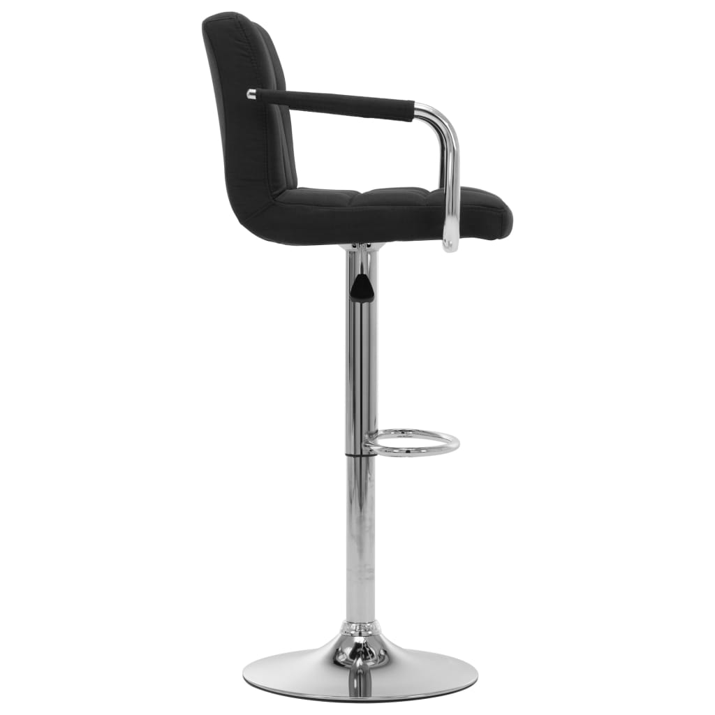 vidaXL Baro kėdė, juodos spalvos, audinys