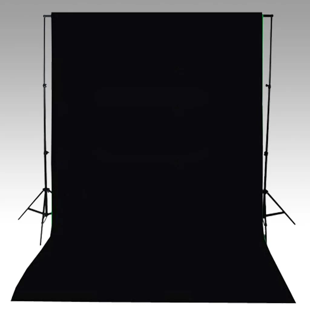 vidaXL Medvilninis fonas, juodas, 600x300 cm