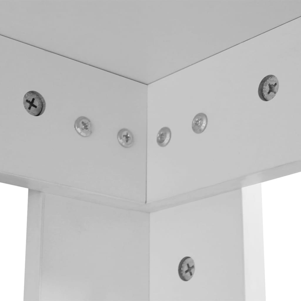 vidaXL Valgomojo stalas, 140 x 80 x 75 cm, baltas