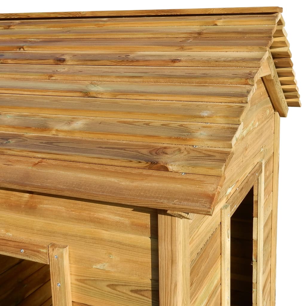 vidaXL Lauko žaidimų namelis, 120x120x146cm, pušies mediena