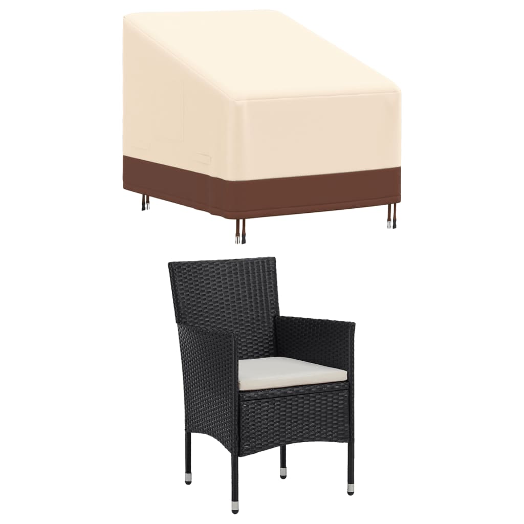 vidaXL Sodo poilsio kėdžių uždangalai, 2vnt., 79x97x48/74cm, oksfordas