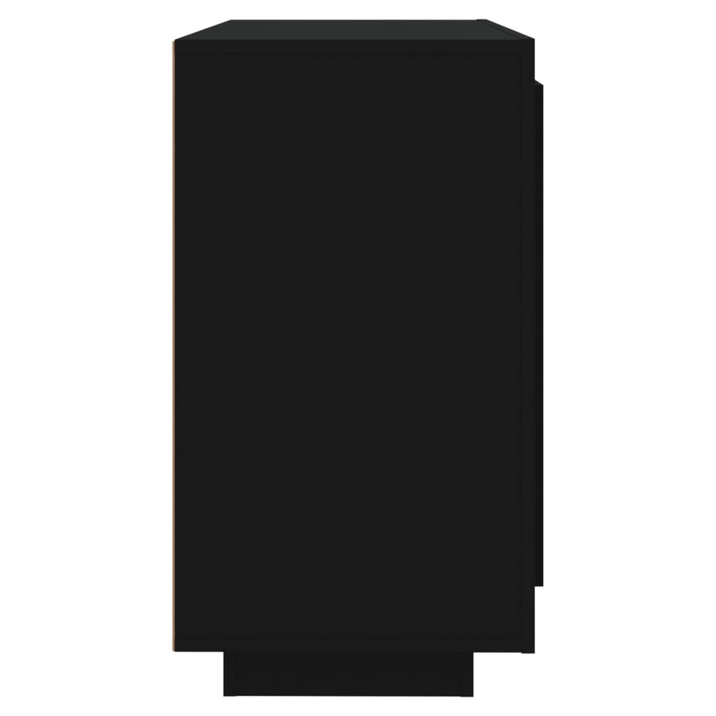 vidaXL Šoninė spintelė, juodos spalvos, 80x40x75cm, apdirbta mediena