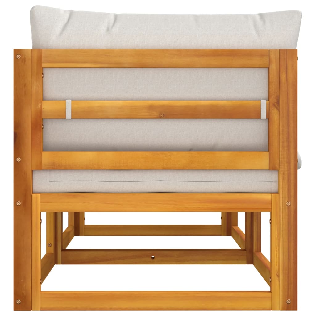 vidaXL Modulinės kampinės sofos su pagalvėmis, 2vnt., akacijos masyvas