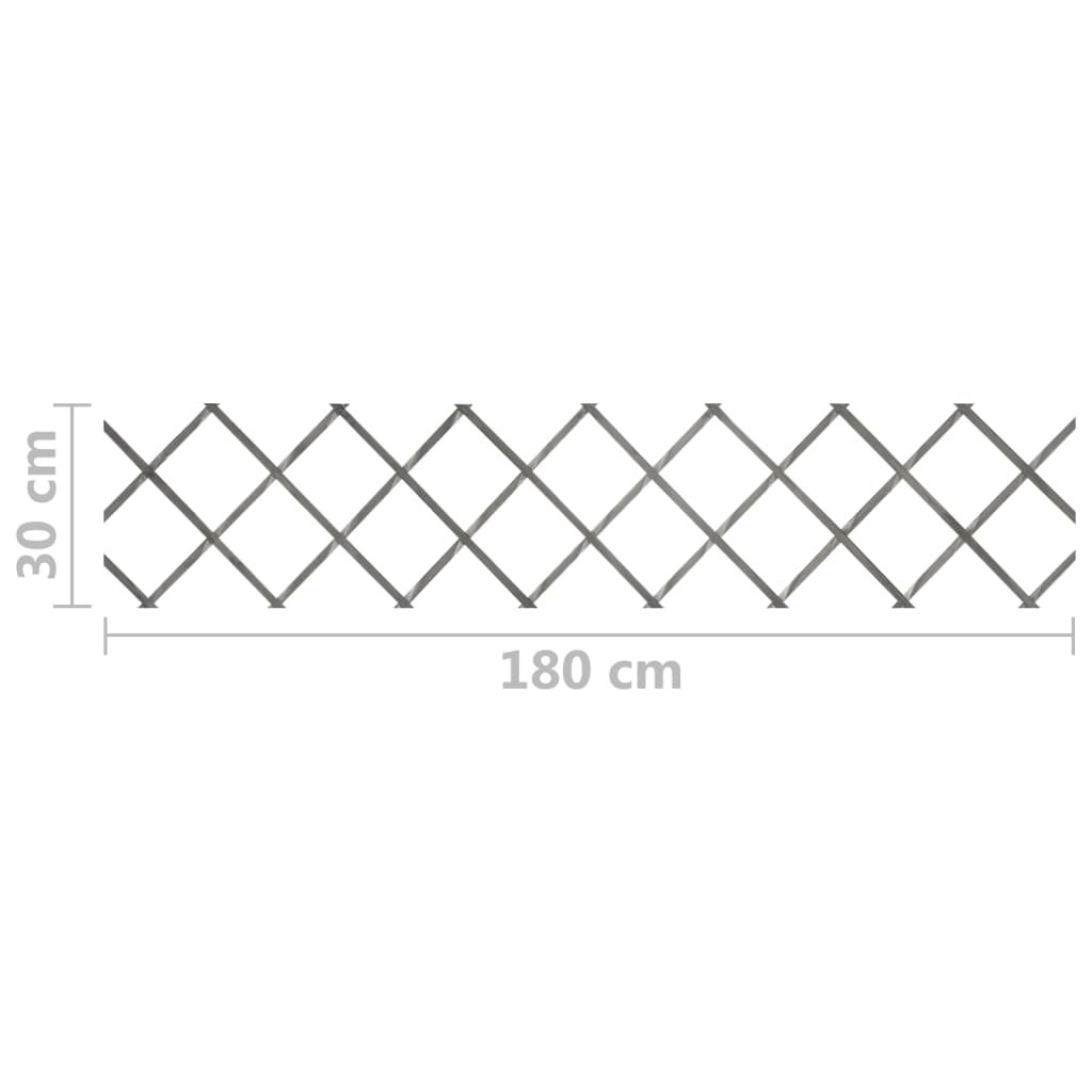 vidaXL Treliažo tvoros, 5vnt., pilkos, 180x30cm, eglės masyvas