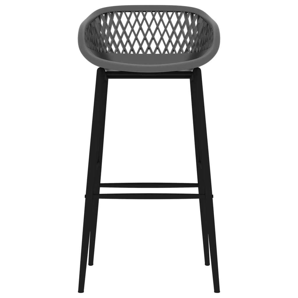 vidaXL Baro kėdės, 4vnt., pilkos spalvos