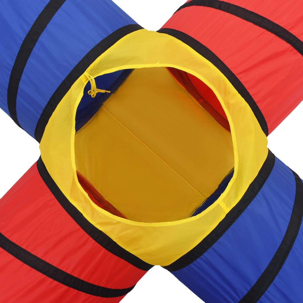 vidaXL Žaidimų tunelis su 250 kamuoliukų, spalvotas