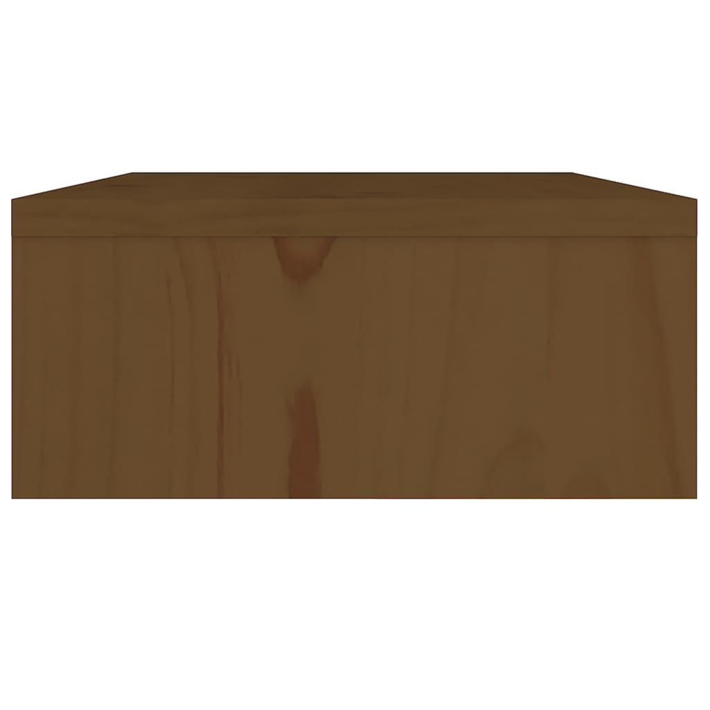 vidaXL Monitoriaus stovas, medaus rudas, 60x24x10,5cm, pušies masyvas