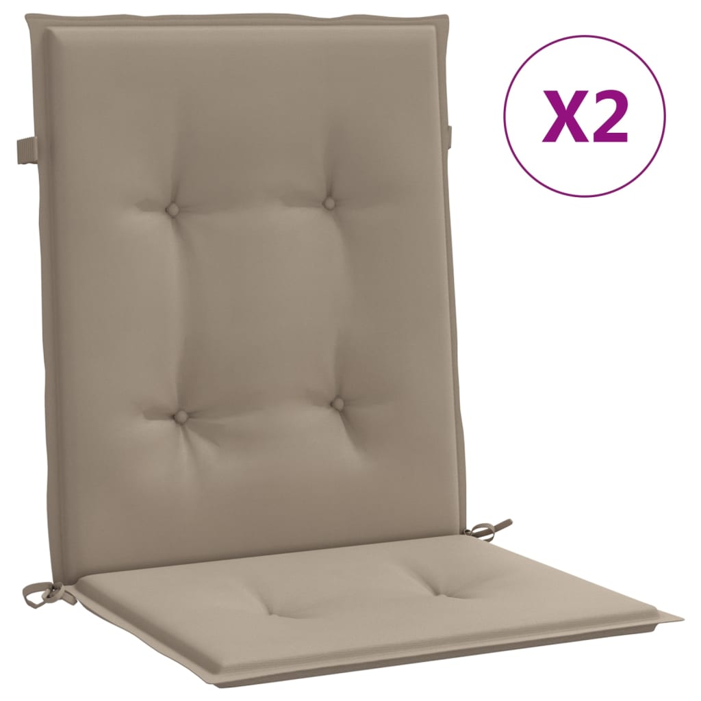 vidaXL Sodo kėdės pagalvėlės, 2vnt., taupe spalvos, 100x50x3cm