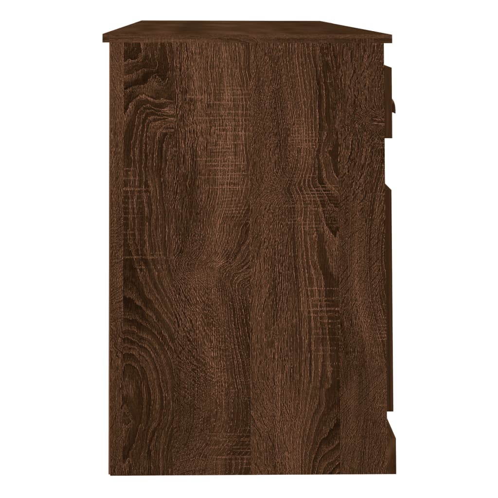 vidaXL Rašomasis stalas su spintele, rudas ąžuolo, apdirbta mediena