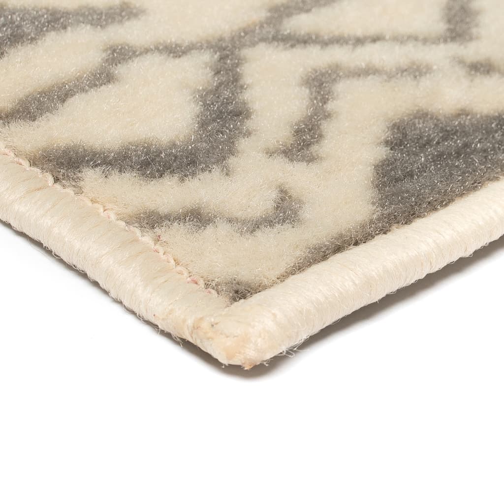 vidaXL Modernus kilimas, tradic. raštas, 80x150cm, smėlio/pilkas