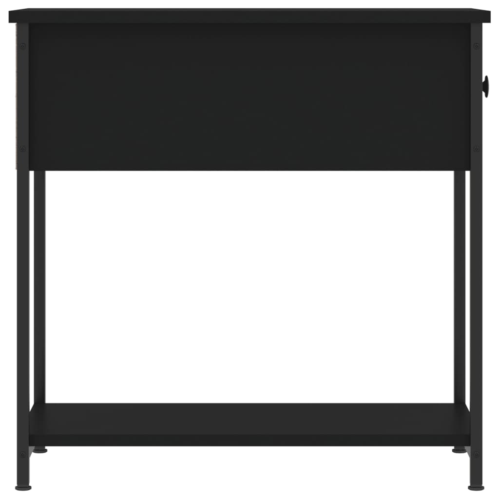 vidaXL Naktinė spintelė, juodos spalvos, 30x60x60cm, apdirbta mediena