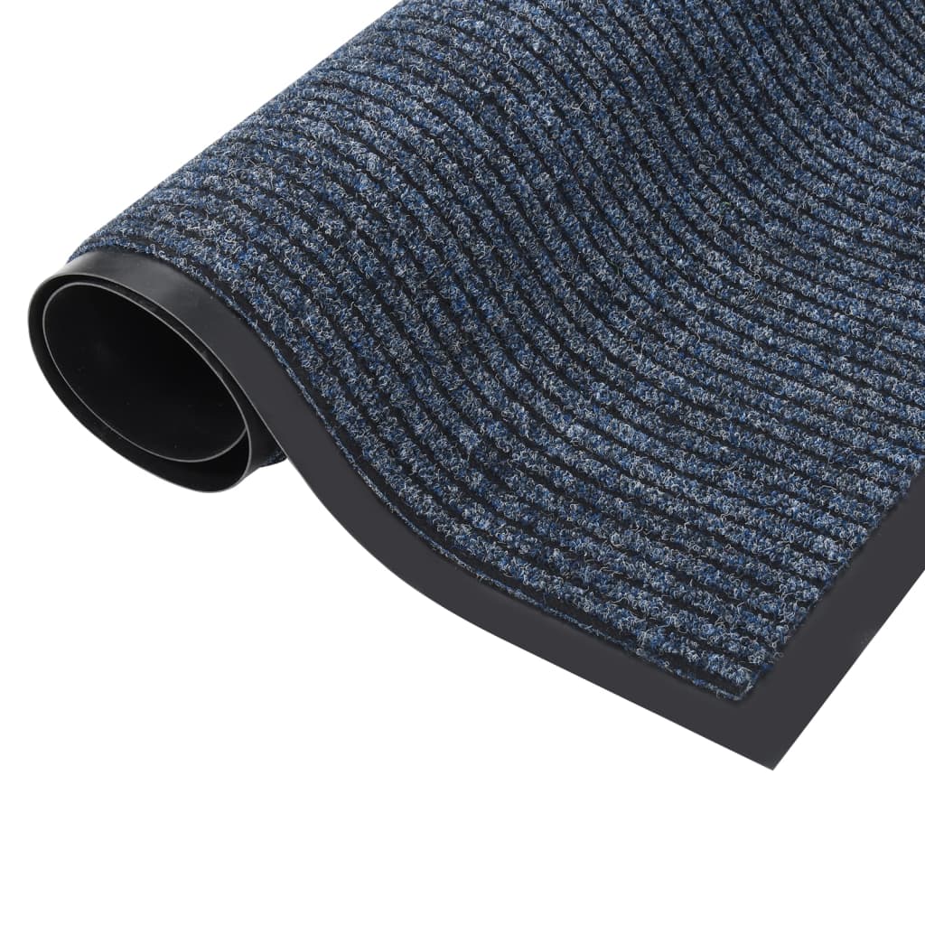 vidaXL Durų kilimėlis, mėlynos spalvos, 40x60cm, dryžuotas