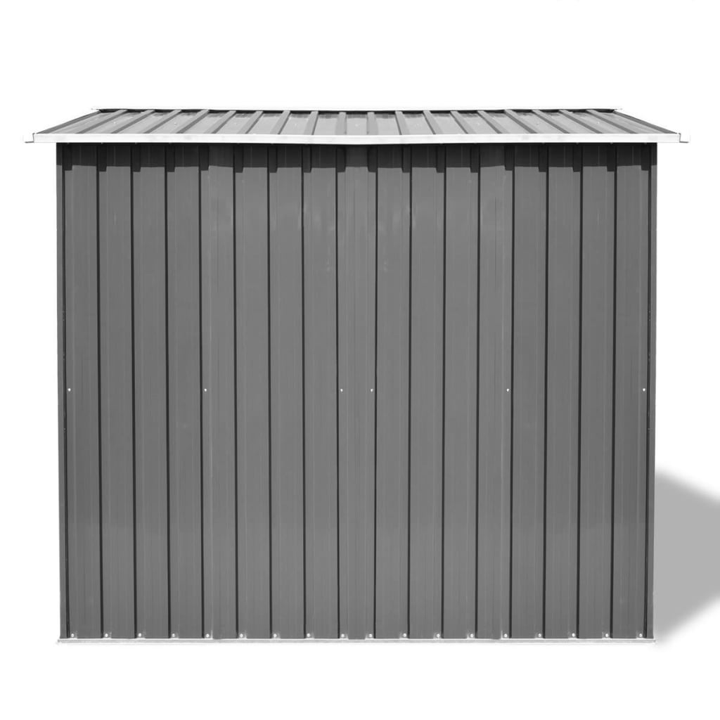 vidaXL Sodo sandėliukas, pilkas, metalas, 257x205x178 cm