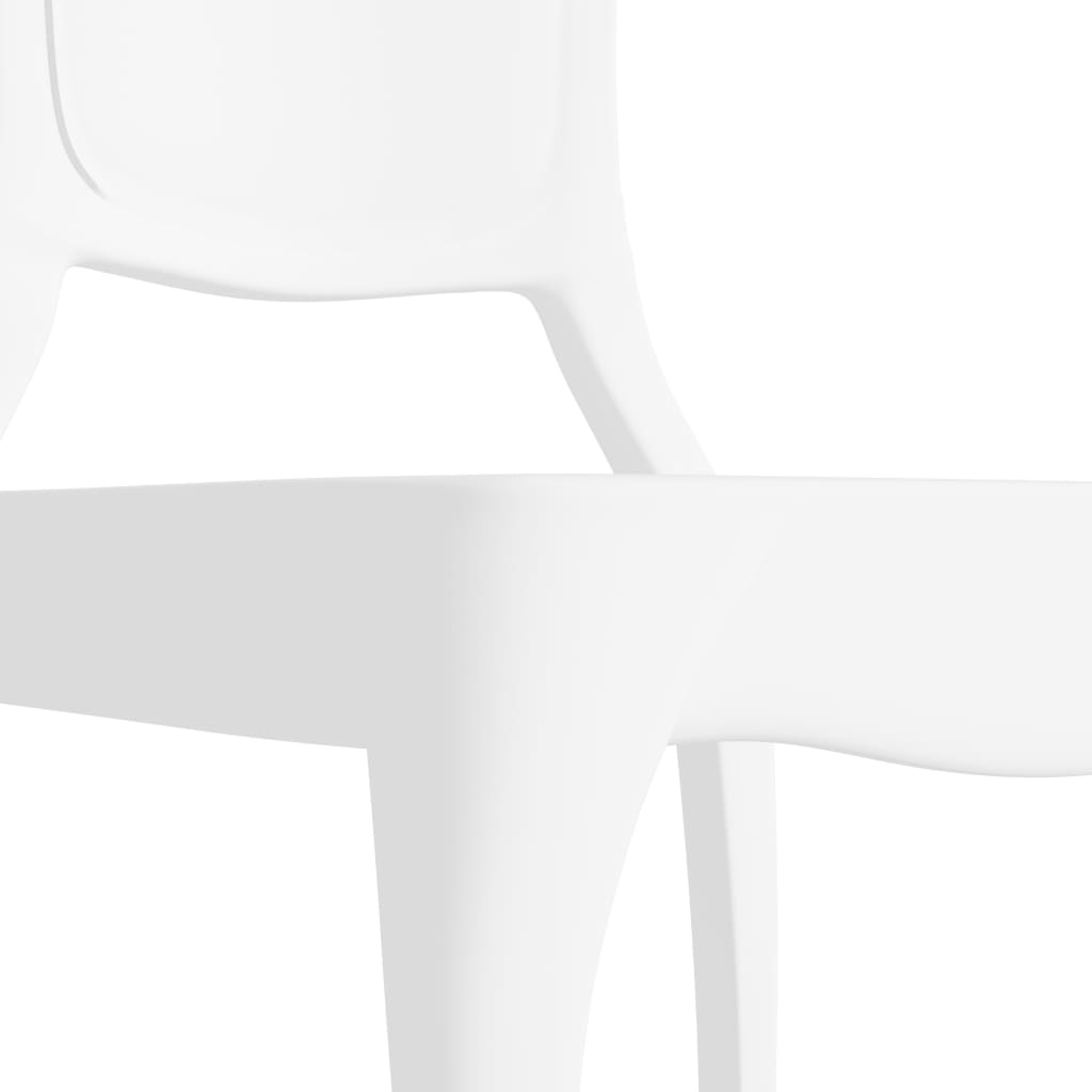 vidaXL Valgomojo kėdės, 4 vnt., baltos, polikarbonatas