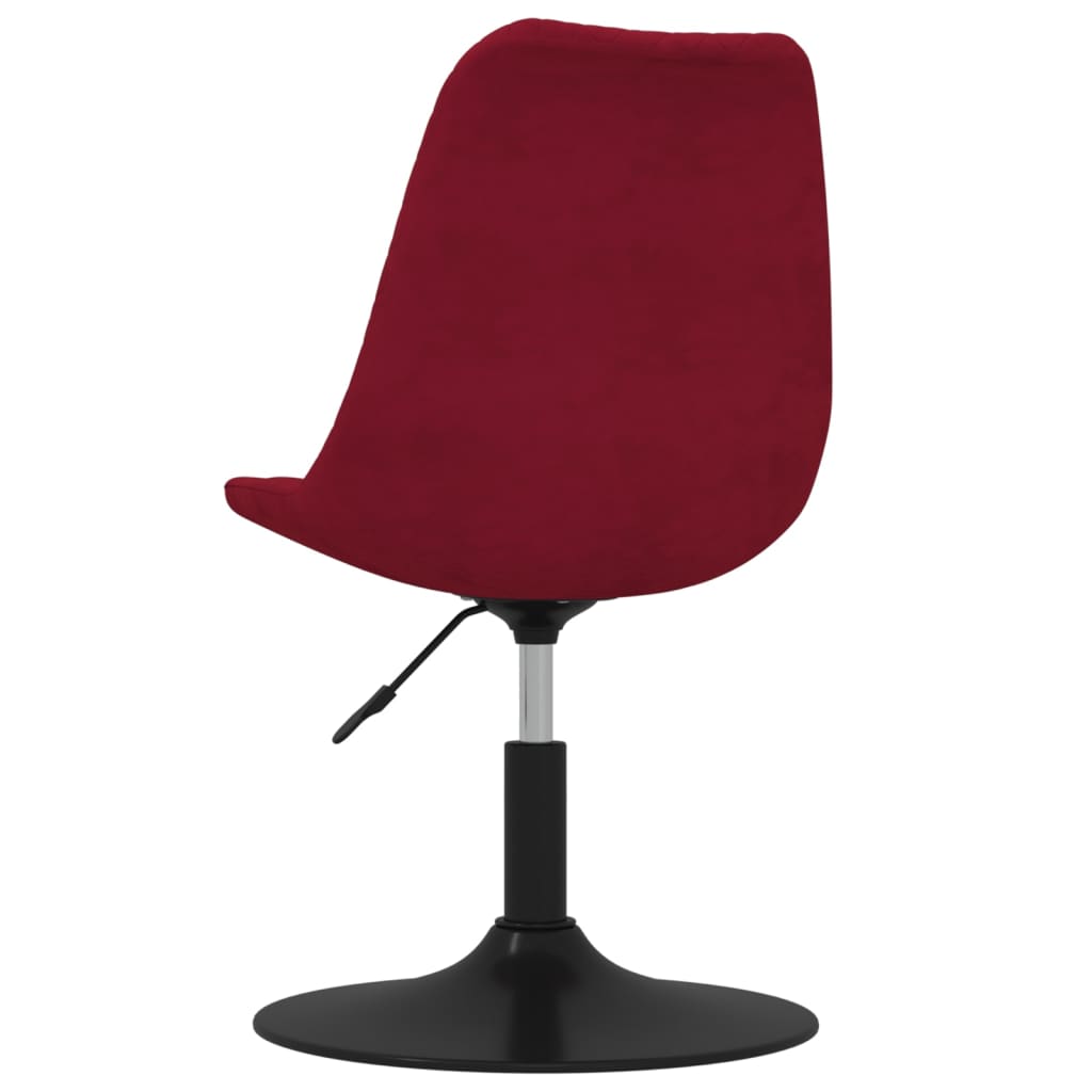 vidaXL Pasukamos valgomojo kėdės, 4vnt., vyno raudonos, aksomas