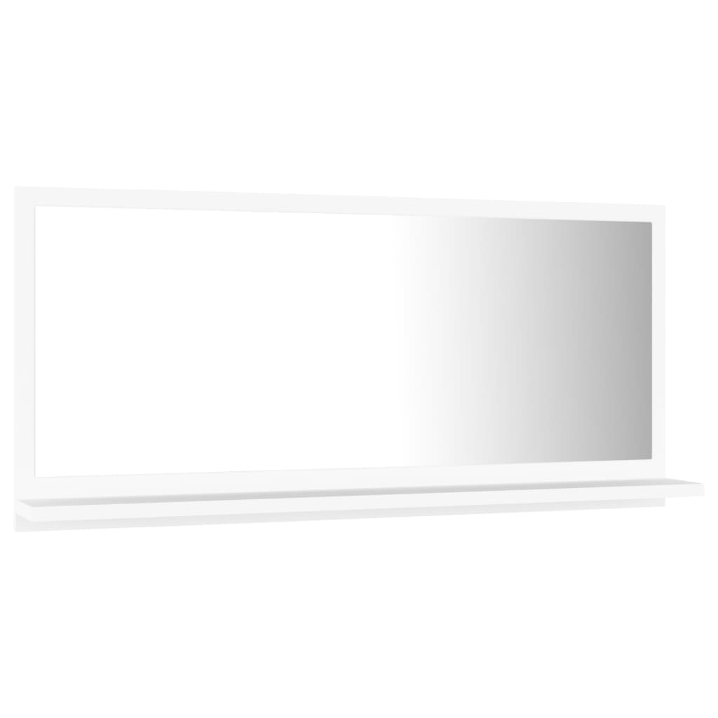 vidaXL Vonios kambario veidrodis, baltos spalvos, 80x10,5x37cm, MDP